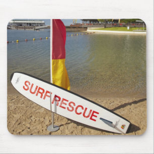 Alfombrilla De Ratón Banderas y tabla de rescate de surf