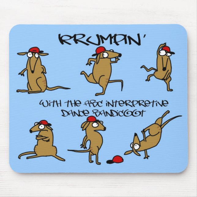 Alfombrilla De Ratón Bandicoot Krumpad de la danza interpretativa de (Frente)