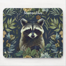 Alfombrilla De Ratón Bandido de Cute Racoon en el subcrecimiento