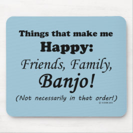 Alfombrilla De Ratón Banjo me hace feliz