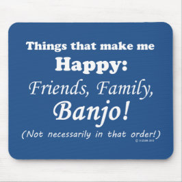 Alfombrilla De Ratón Banjo me hace feliz