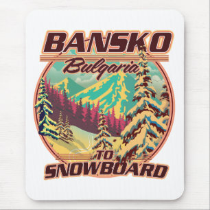 Alfombrilla De Ratón Bankso Bulgaria al logo de Snowboard