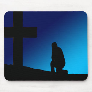 Alfombrilla De Ratón Banner de la oración cruzada