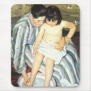 Alfombrilla De Ratón Baño de niño de Mary Cassatt Impresionismo vintage