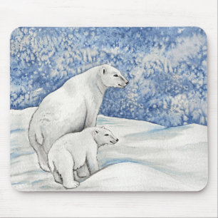 Alfombrilla De Ratón Baños de nieve polar