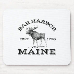 Alfombrilla De Ratón Bar Harbor Maine Alce Senderismo Al Aire Libre Aca