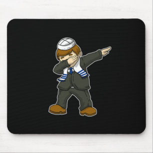 Alfombrilla De Ratón Bar judío Mitzvah Boy Dabbing Happy Hanukah
