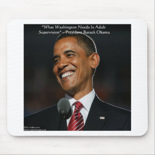 Alfombrilla De Ratón Barack Obama y regalos de citas de humor y tarjeta
