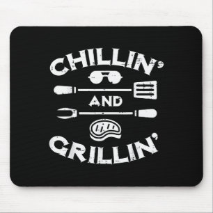 Alfombrilla De Ratón Barbacoa Chillin y Grillin Barbacoa Camiseta Hombr