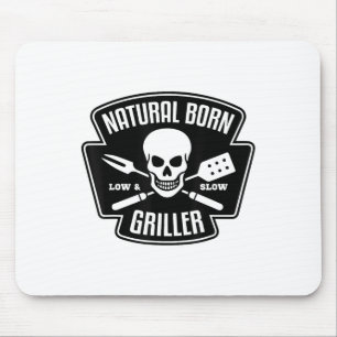 Alfombrilla De Ratón Barbecue Natural Nacido Griller Funny Grill Master