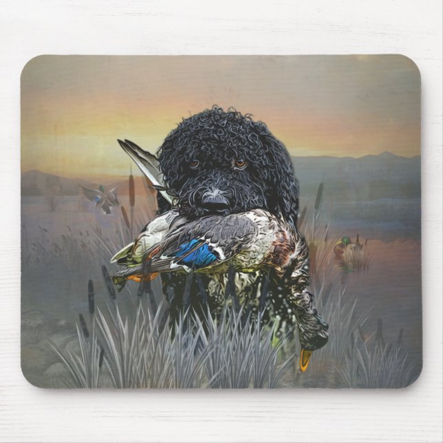 Alfombrilla De Ratón Barbet , Perro de Agua Francés (Frente)