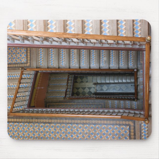 Alfombrilla De Ratón Barcelona, España Colorful Tile Stairway Mousepad (Frente)