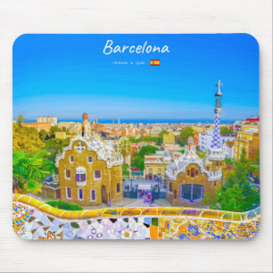 Alfombrilla De Ratón Barcelona, España - Parque Güell Mosaico Gaudí
