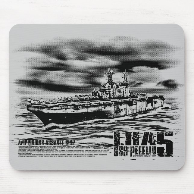 Alfombrilla De Ratón Barco de asalto anfibio Peleliu Mousepad (Frente)