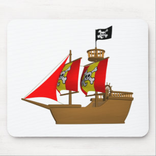 Alfombrilla De Ratón Barco pirata marítimo