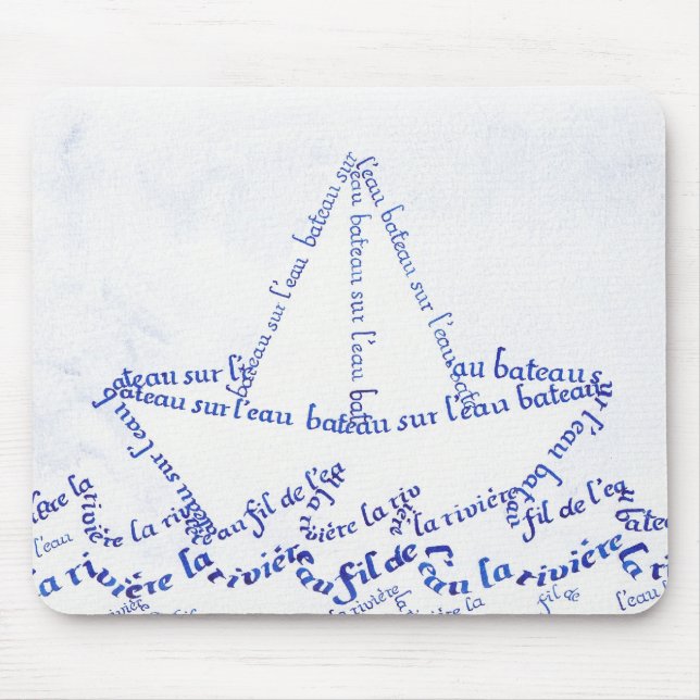 Alfombrilla De Ratón Barco sobre el agua (Frente)