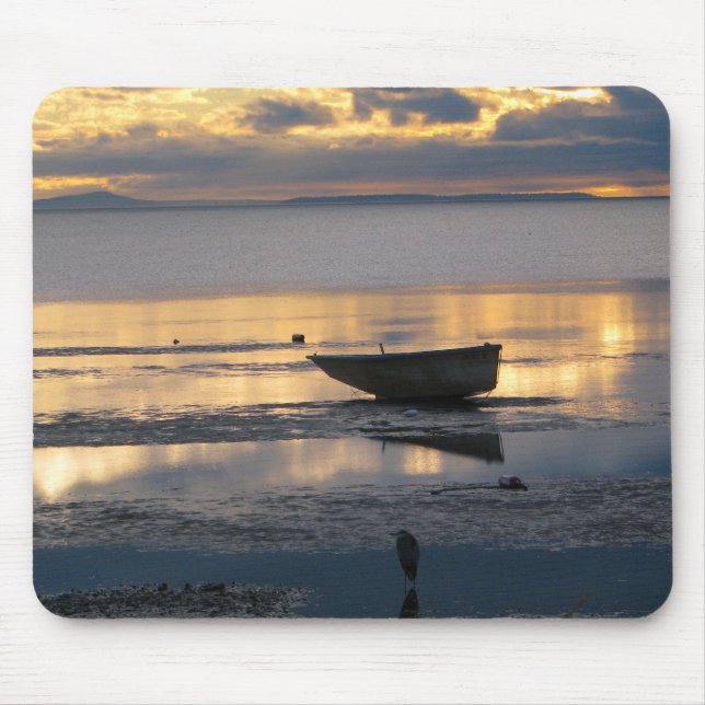 Alfombrilla De Ratón Barco y garza (Frente)
