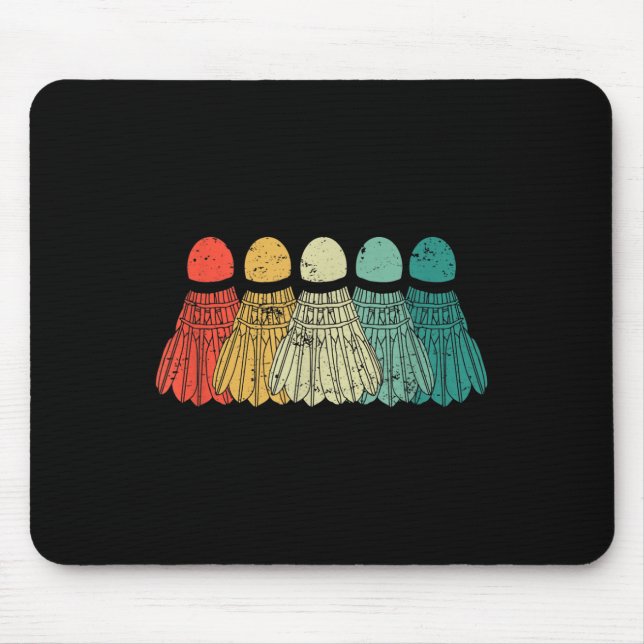 Alfombrilla De Ratón Barcos de Badminton Partida de Juego Pelota Retro  (Frente)