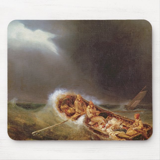 Alfombrilla De Ratón Barcos de Dieppe que vuelve de la pesca (Frente)