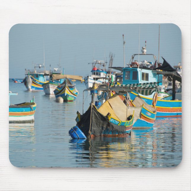 Alfombrilla De Ratón Barcos de pesca malteses el | Marsaxlokk en Malta (Frente)