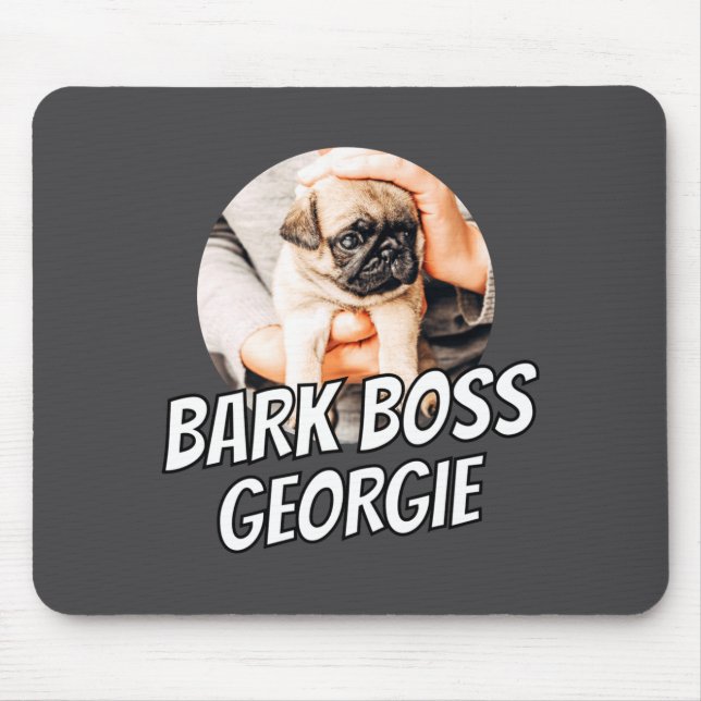 Alfombrilla De Ratón Bark Boss Pet Dog Photo Modern Simple Cool  (Frente)