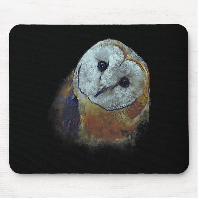 Alfombrilla De Ratón Barn Owl Painting Owl Art  (Frente)