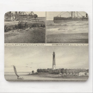 Alfombrilla De Ratón Barnegat Inlet Steamship Amerique