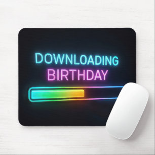 Alfombrilla De Ratón Barra de carga de computadora de cumpleaños de neó