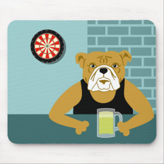 Alfombrilla De Ratón Barra de la cerveza del Dartboard del bulldog