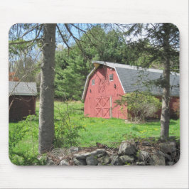 Alfombrilla De Ratón Barrera de campo rojo