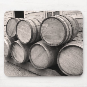 Alfombrilla De Ratón Barriles de madera del whisky