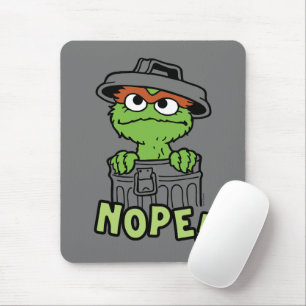 Alfombrilla De Ratón Barrio Sésamo Oscar al Grouch Nope!