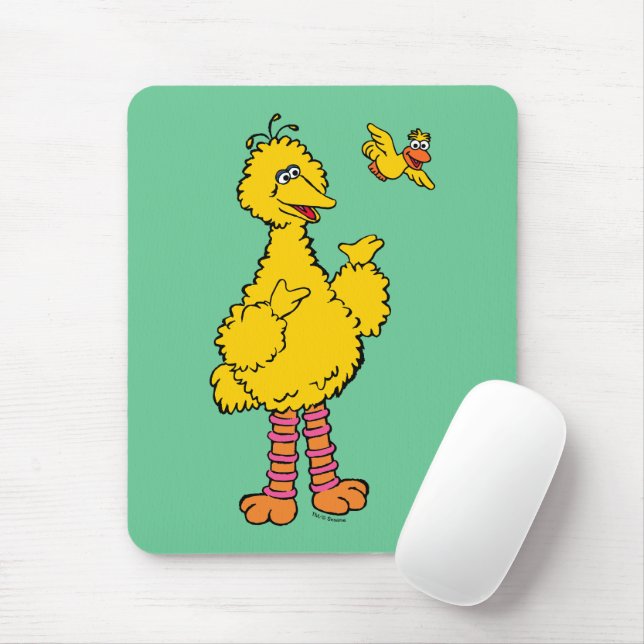 Alfombrilla De Ratón Barrio Sésamo | Pájaros grandes y pequeños (Con ratón)