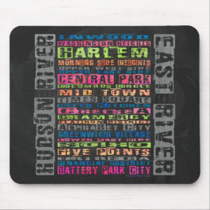 Alfombrilla De Ratón Barrios de Nueva York de colores del arcoíris