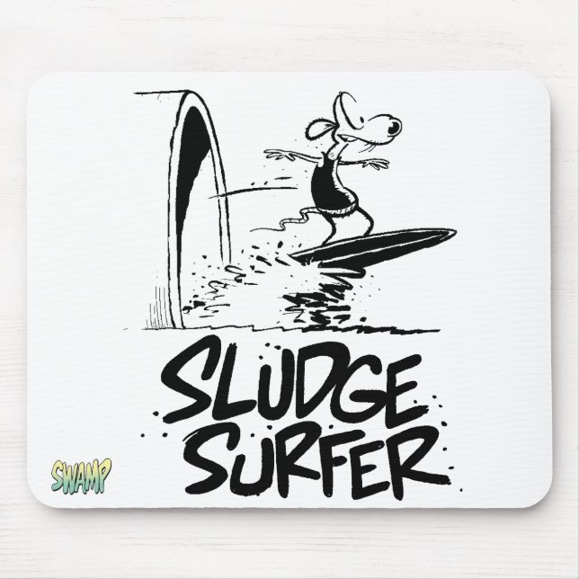 Alfombrilla De Ratón Barro que practica surf para siempre Mousepad (Frente)