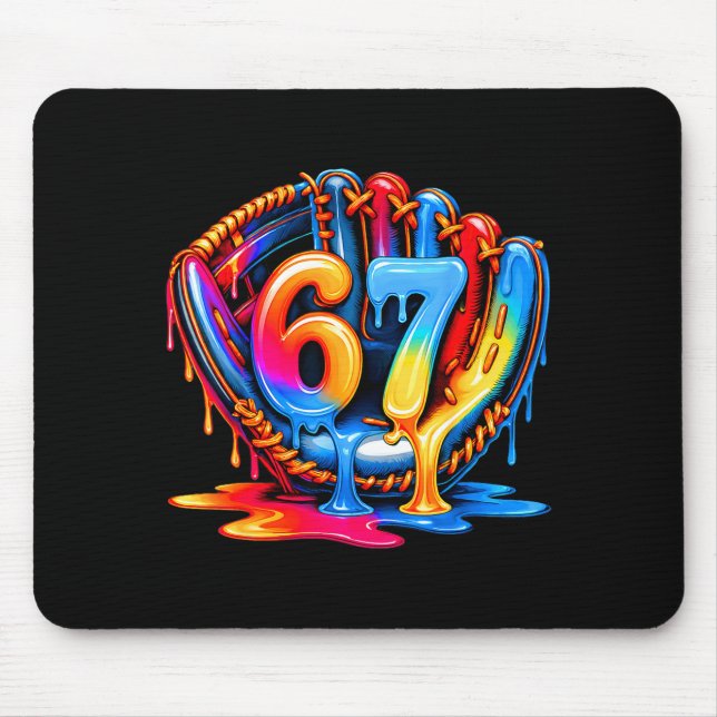 Alfombrilla De Ratón Baseball Drip Ice Cream 67 Baseball Lifestyle 101  (Frente)