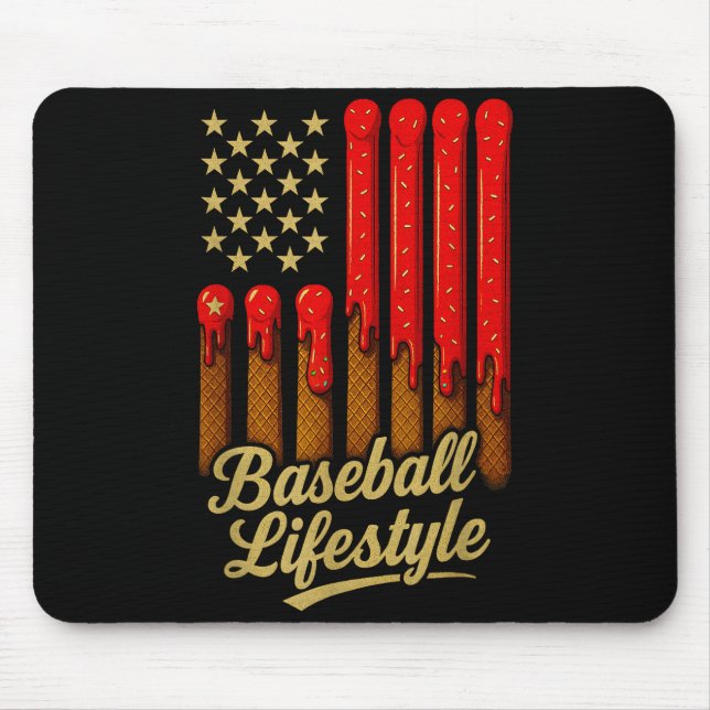 Alfombrilla De Ratón Baseball Lifestyle 101 Apparel Youth Baseball Drip (Frente)