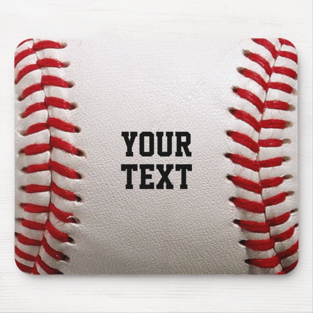 Alfombrilla De Ratón Baseball with Customizable Text (Frente)
