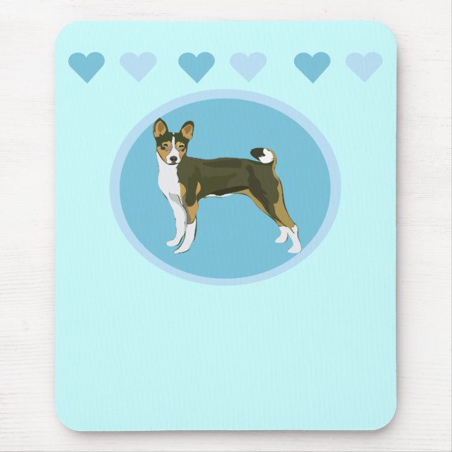 Alfombrilla De Ratón Basenji (Frente)