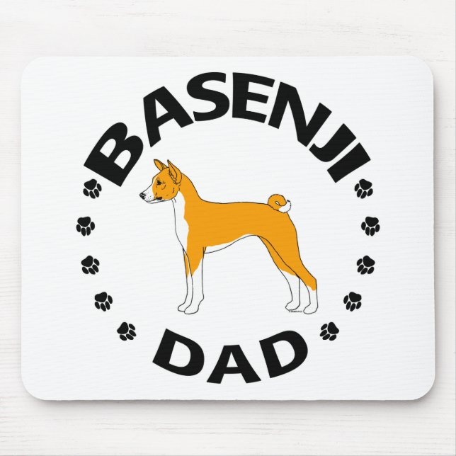 Alfombrilla De Ratón Basenji Dad (Frente)