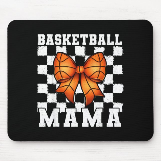 Alfombrilla De Ratón Basketball Mama Coquette Bow Game Day Funny Srts L (Frente)