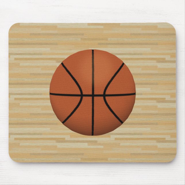 Alfombrilla De Ratón Basketball & Wood Court Antecedentes: Mousepad (Frente)