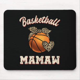 Alfombrilla De Ratón Básquetbol Mamaw Bandana Leopard Heart Fans Madre