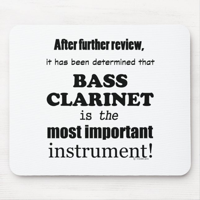 Alfombrilla De Ratón Bass Clarinet Instrumento Más Importante (Frente)