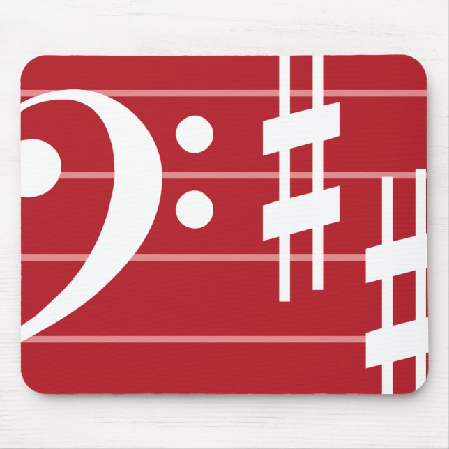 Alfombrilla De Ratón Bass Clef Mouse Pad (Frente)