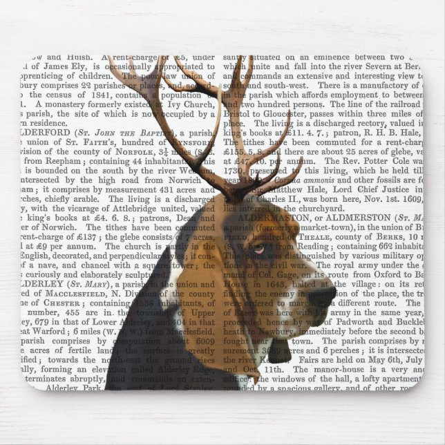 Alfombrilla De Ratón Basset Hound and Antlers (Frente)