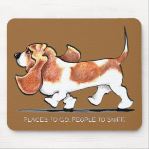 Alfombrilla De Ratón Basset Hound ocupado