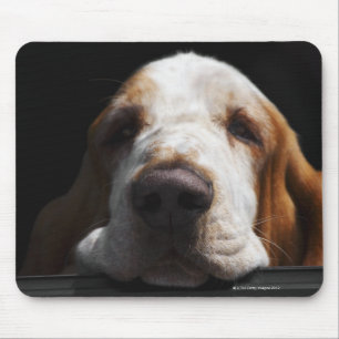 Alfombrilla De Ratón Basset Hound que descansa su cabeza