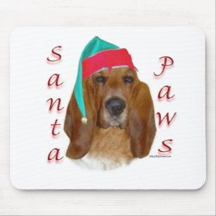 Alfombrilla De Ratón Basset Hound Santa Paws