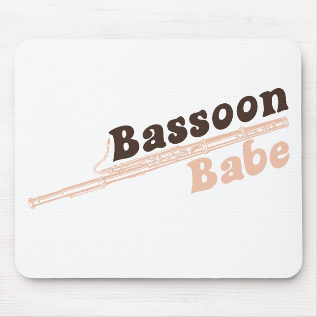 Alfombrilla De Ratón Bassoon Babe (Frente)